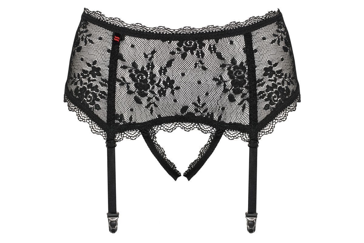 

Кружевные трусики-пояс Behindy с пажами, черный, /, Obsessive, Behindy garter belt