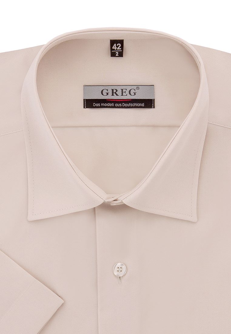 Рубашка мужская Greg 520/309/BG/Z бежевая 39