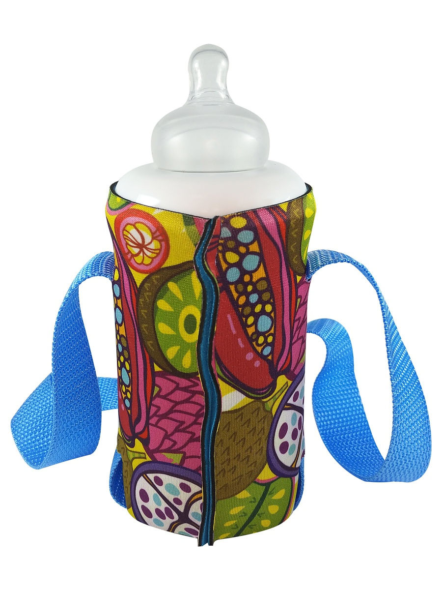 Чехол-держатель WOW! GIMPAS для детских бутылочек и банок с широким горлом Сочные фрукты