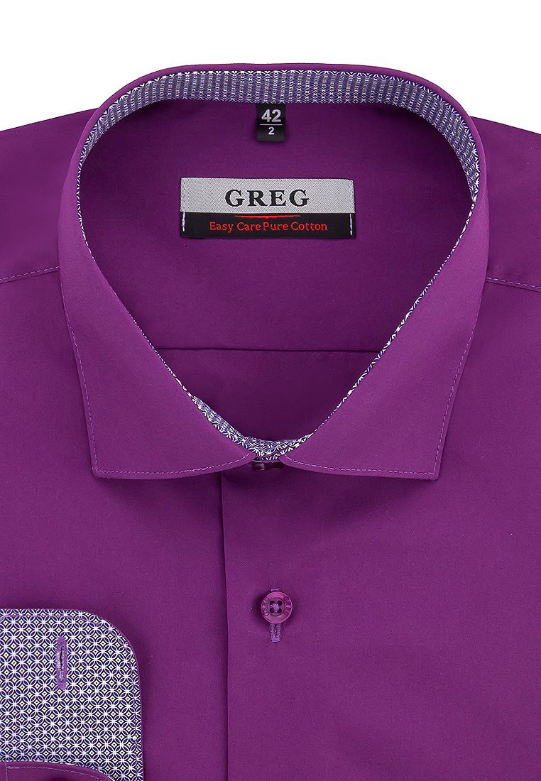 Рубашка мужская Greg 730/131/102/Z/1 фиолетовая 40
