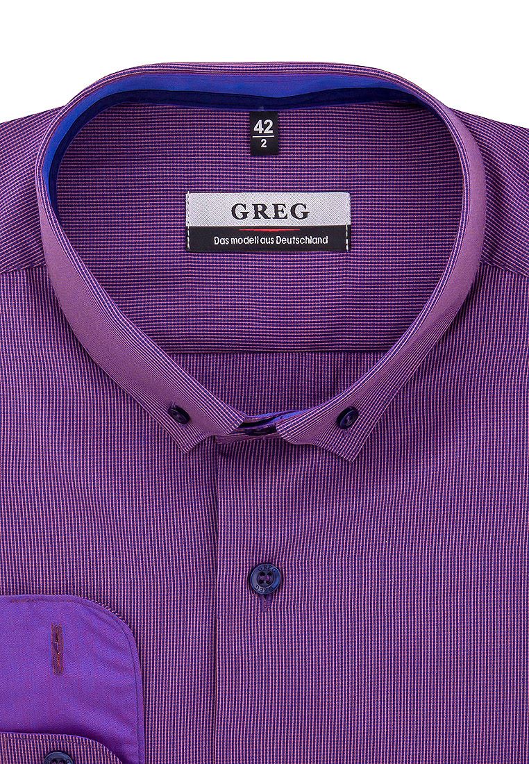Рубашка мужская Greg 774/139/879/Z/b/1p_GB фиолетовая 39