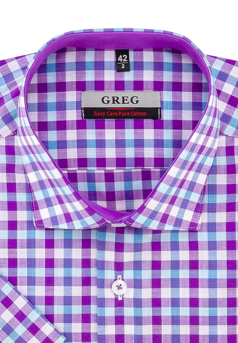 Рубашка мужская Greg 725/101/5473/Z/1 фиолетовая 39