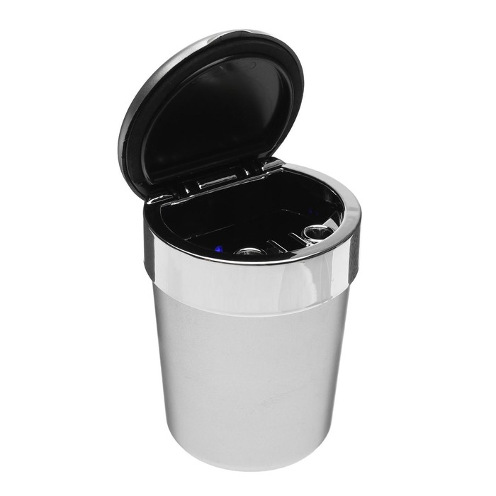 

Пепельница для авто TORSO с подсветкой, хром, Белый
