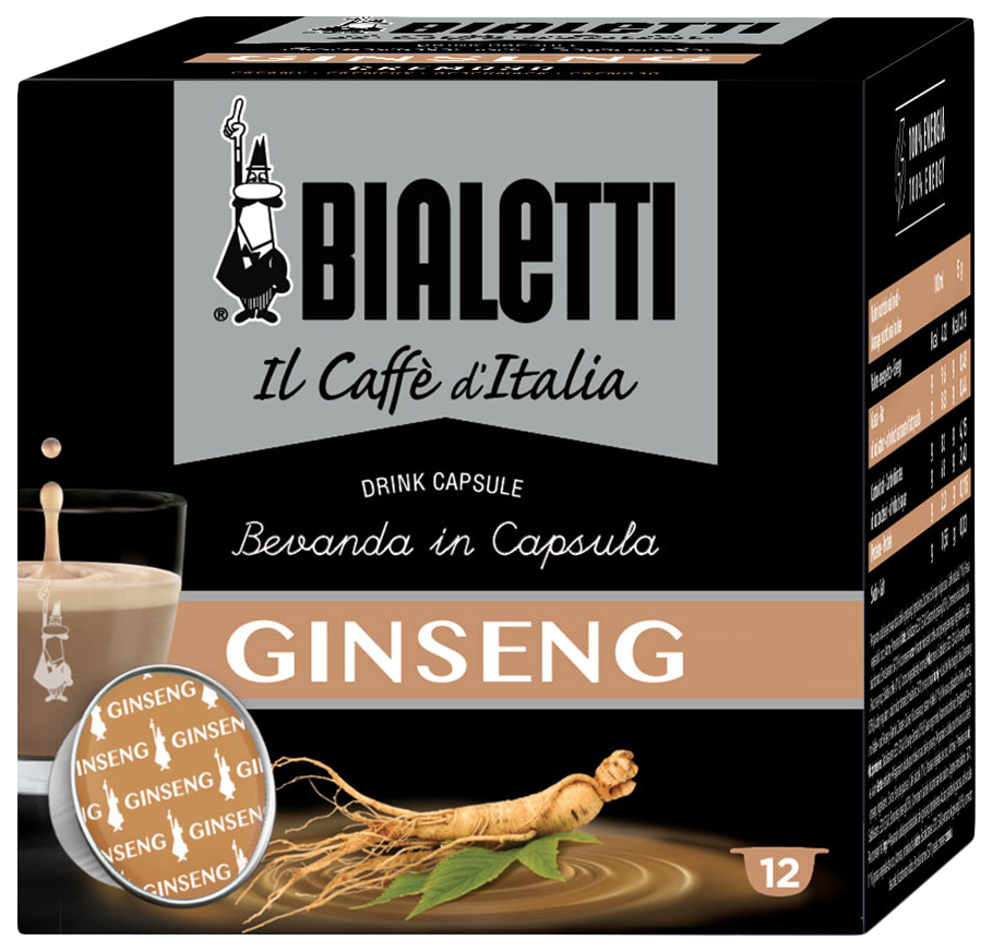 Кофе Bialetti Ginseng капсулы для кофемашны 12 штук