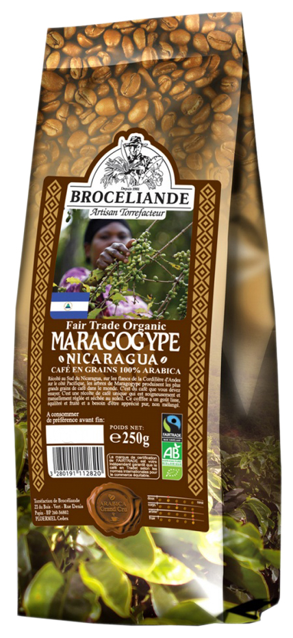 Кофе в зернах Broceliande Maragogype Nicaragua 250 г Франция