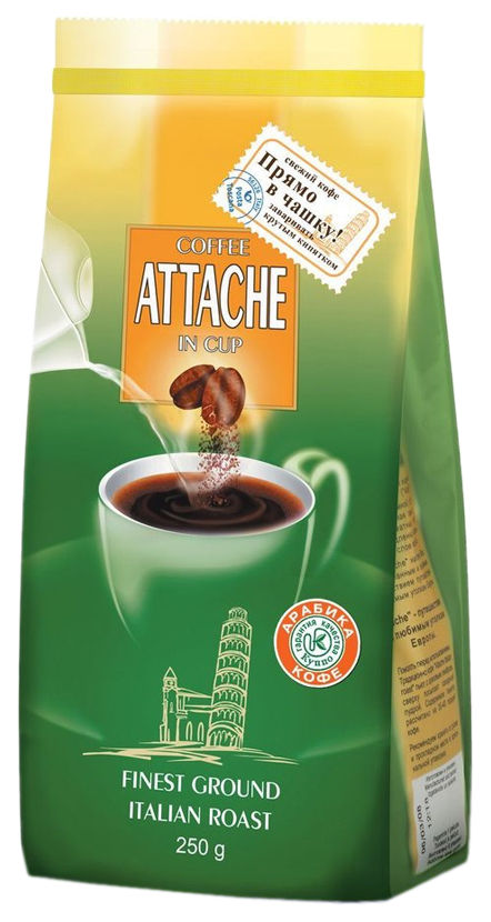 

Кофе Куппо Атташе голландский итальянская обжарка молотый 250 г