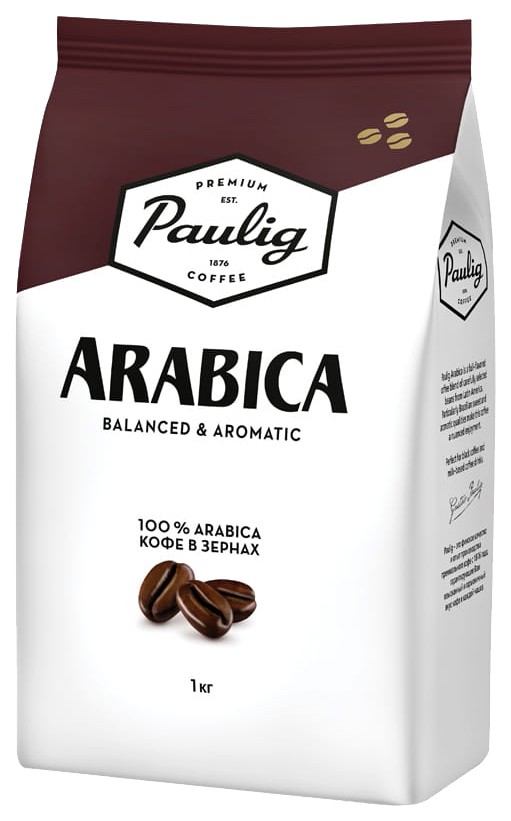 фото Кофе в зернах с espresso arabica italiano натуральный 1000 г paulig