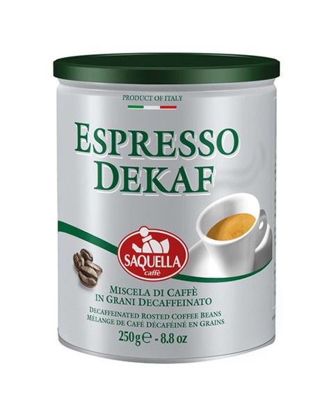 Кофе зерно Saquella без кофеина espresso dekaf 250 г