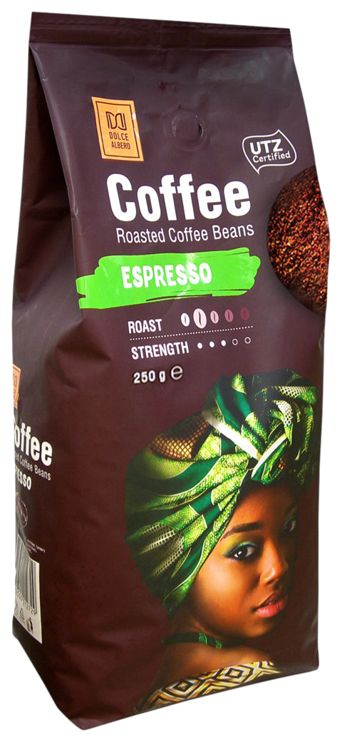 Кофе молотый Dolce Albero 70% эспрессо 250 г