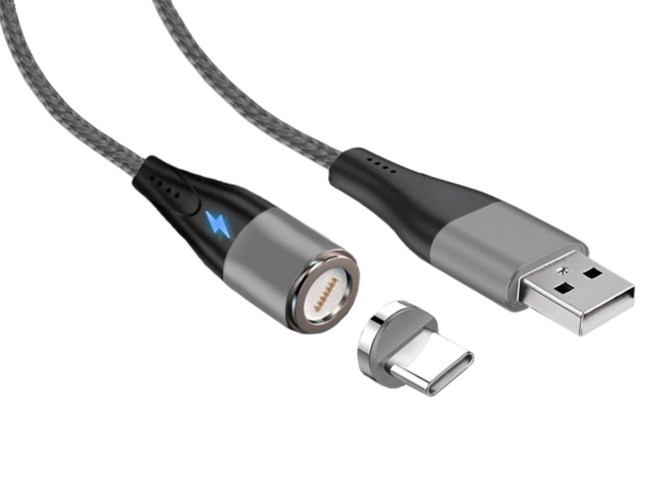 

Кабель Jet.A JA-DC38 USB2.0/Type-C 1m Grey, JA-DC38