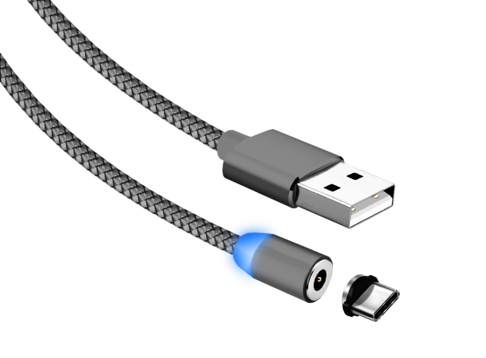 

Кабель Jet.A JA-DC36 USB2.0/Type-C 1m Grey, JA-DC36