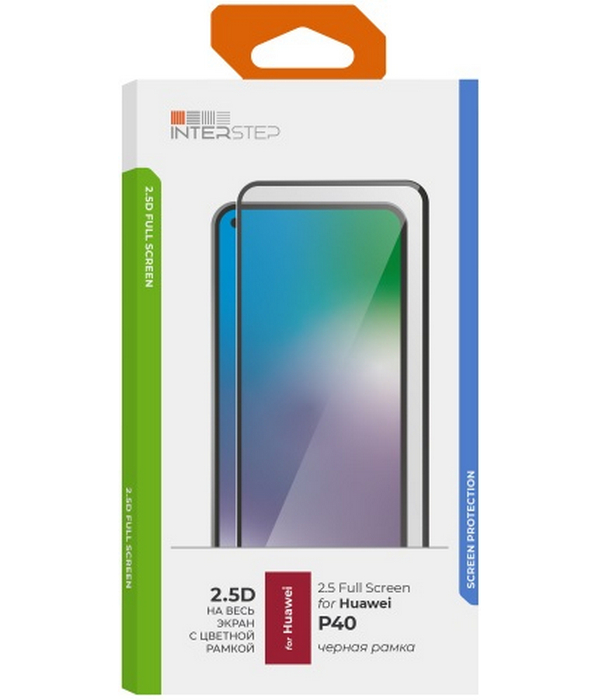 Защитное стекло для смартфона InterStep 2.5D для Huawei P40 Black