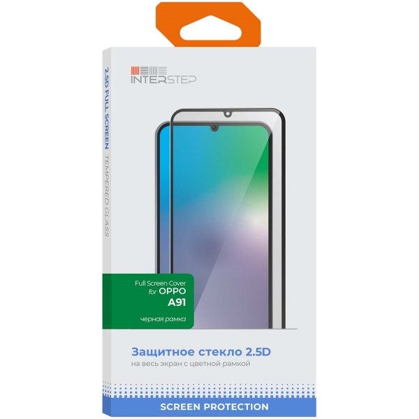 

Защитное стекло InterStep 2.5D для Oppo A91 Black, 2.5D для Oppo A91 Black