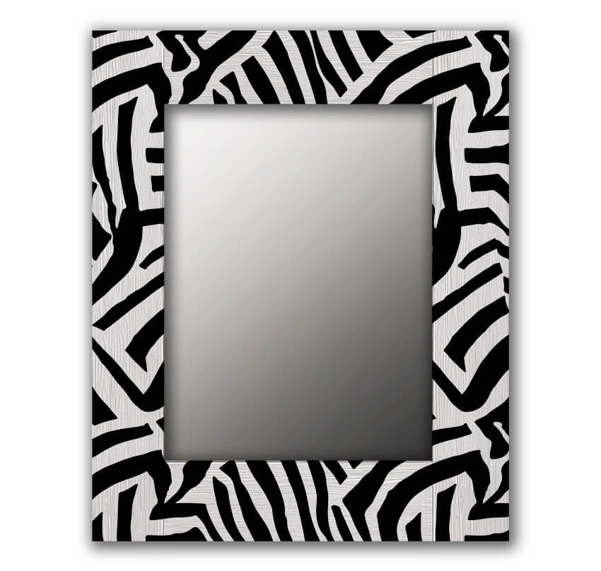 фото Зеркало настенное дом корлеоне зебра 04-0045-65х80 65 х 80 см, белый/черный