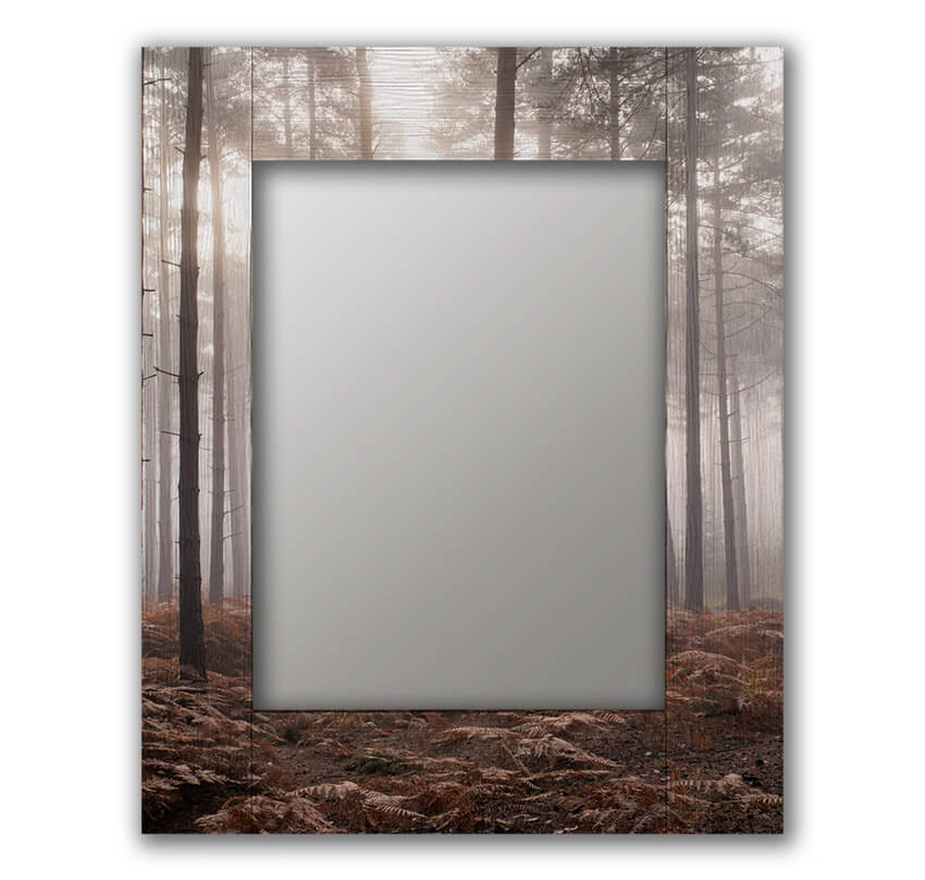 фото Зеркало настенное дом корлеоне лесной туман 04-0029-75х110 75 х 110 см, разноцветный