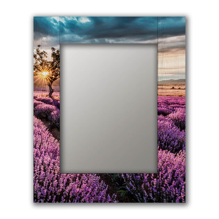 Зеркало настенное Дом Корлеоне Лавандовое поле 04-0038-60х60 см, уф печать