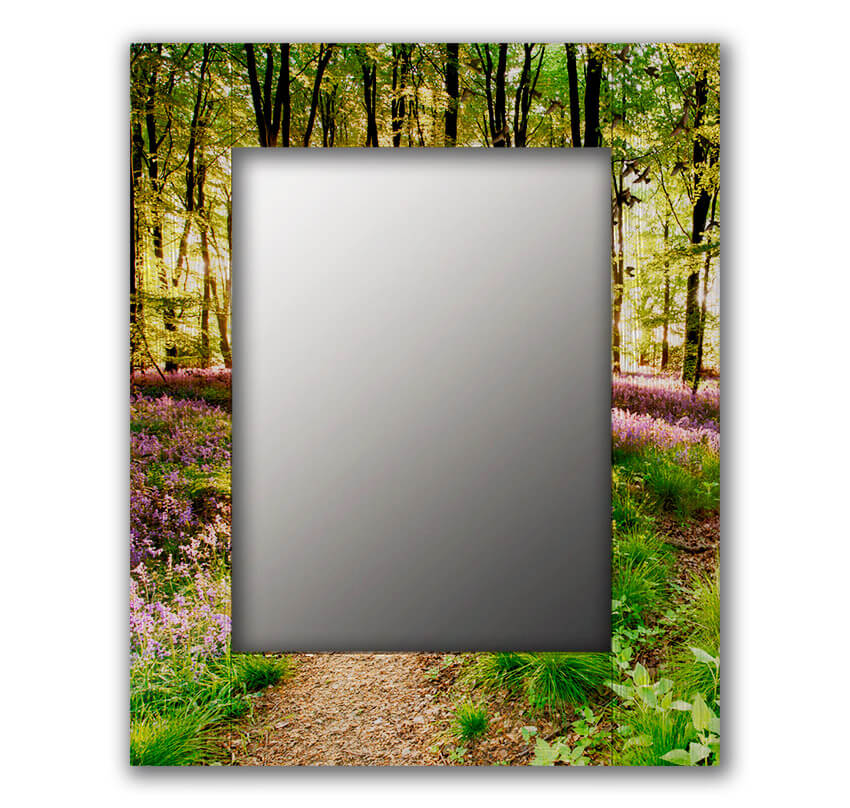 Зеркало настенное Дом Корлеоне Лесные цветы 04-0054-75х110 75з110 см, уф печать