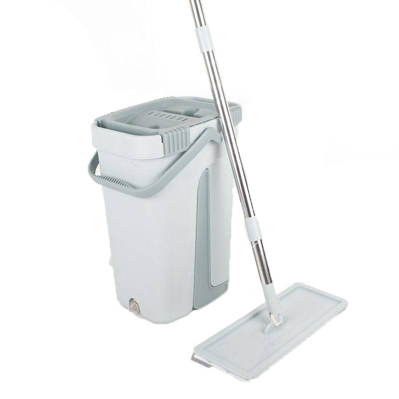 фото Комплект для уборки полов самоочищающаяся швабра scratch cleaning mop серая