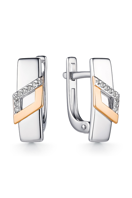 

Серьги женские из серебра АЛЬКОР 02-1106, бриллиант, 02-1106