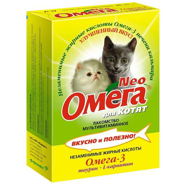 

Витаминный комплекс для кошек и котят Омега NEO, 15 таб