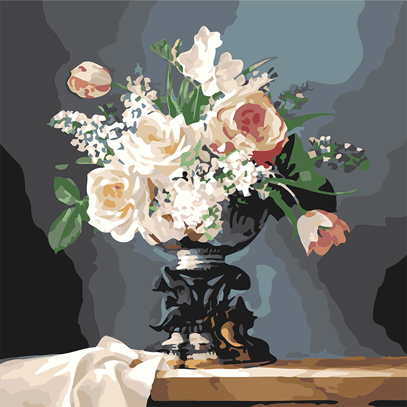 

Картина по номерам, 50 x 40, Цветы (Картина 3), Цветы Картина 3
