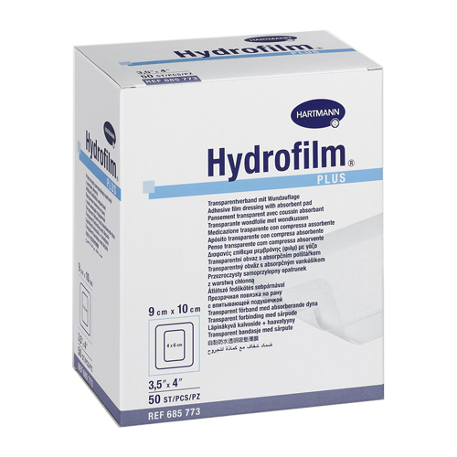 фото Прозрачная повязка hartmann hydrofilm plus с впитывающей подушечкой 9 см х 10 см 50 шт.