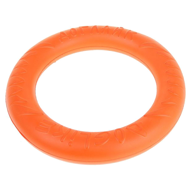 фото Апорт для собак doglike кольцо 8-мигранное dl большое, оранжевый, 31 см