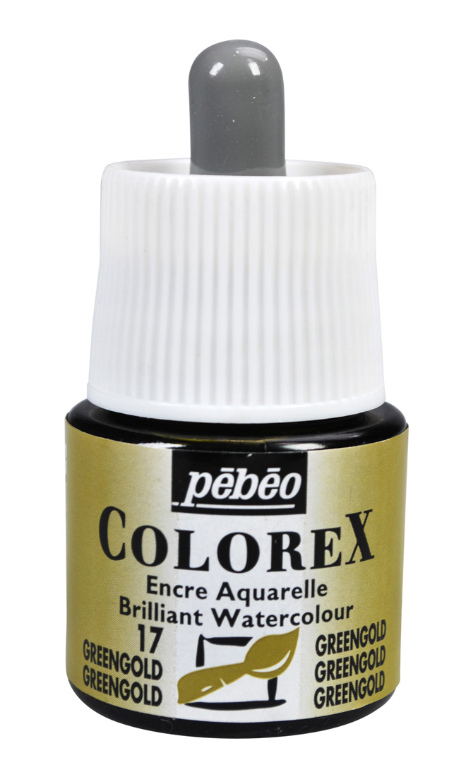 

Акварельные чернила PEBEO Colorex 45 мл зелено-золотистый 341-017, Зеленый, Colorex