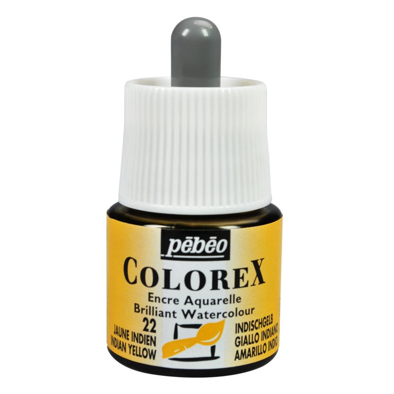 

Акварельные чернила PEBEO Colorex 45 мл желтый индийский 341-022, Colorex