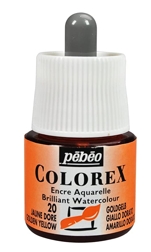 

Акварельные чернила PEBEO Colorex 45 мл желтый золотистый 341-020, Оранжевый, Colorex