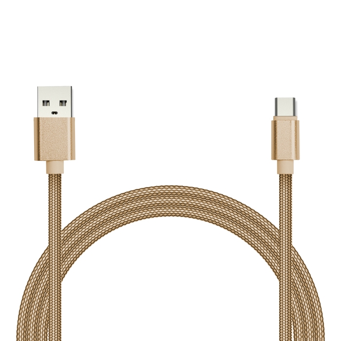 Кабель Jet.A JA-DC32 USB2.0/USB Type C 2м Gold