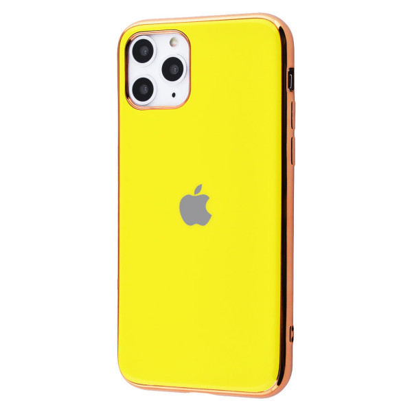 фото Чехол glossy logo для apple iphone 11 pro yellow epik