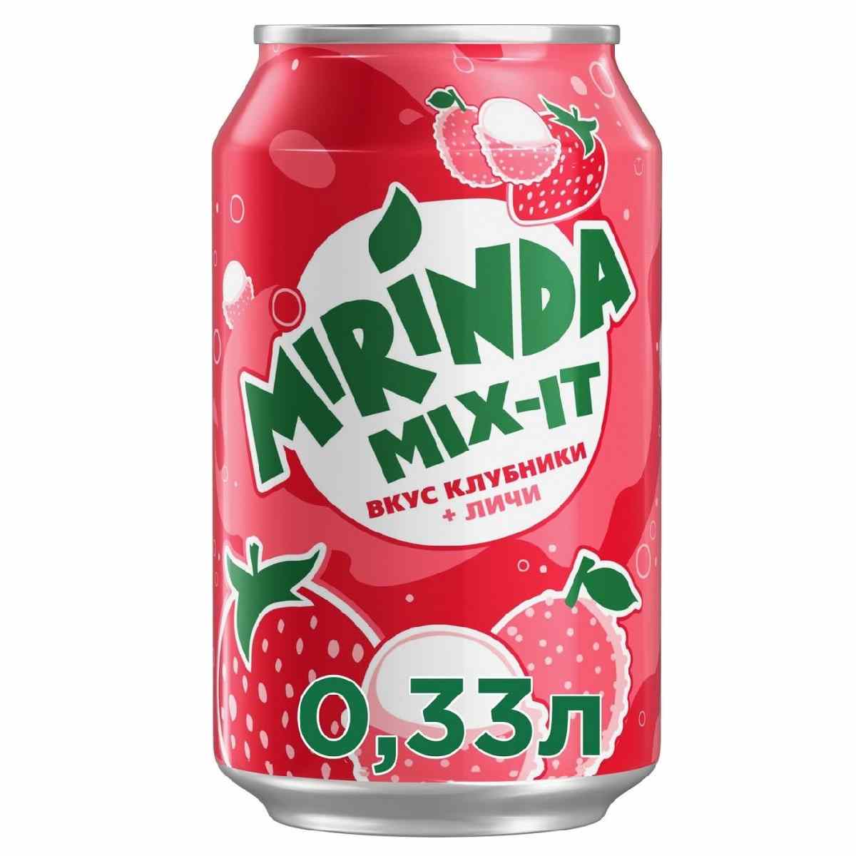 

Напиток газированный Mirinda Mix-It Клубника-Личи 330 мл