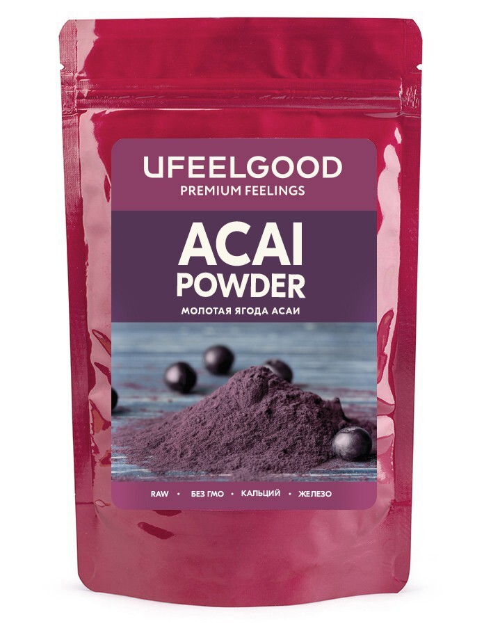 

Ягоды Асаи Ufeelgood молотые 100 г