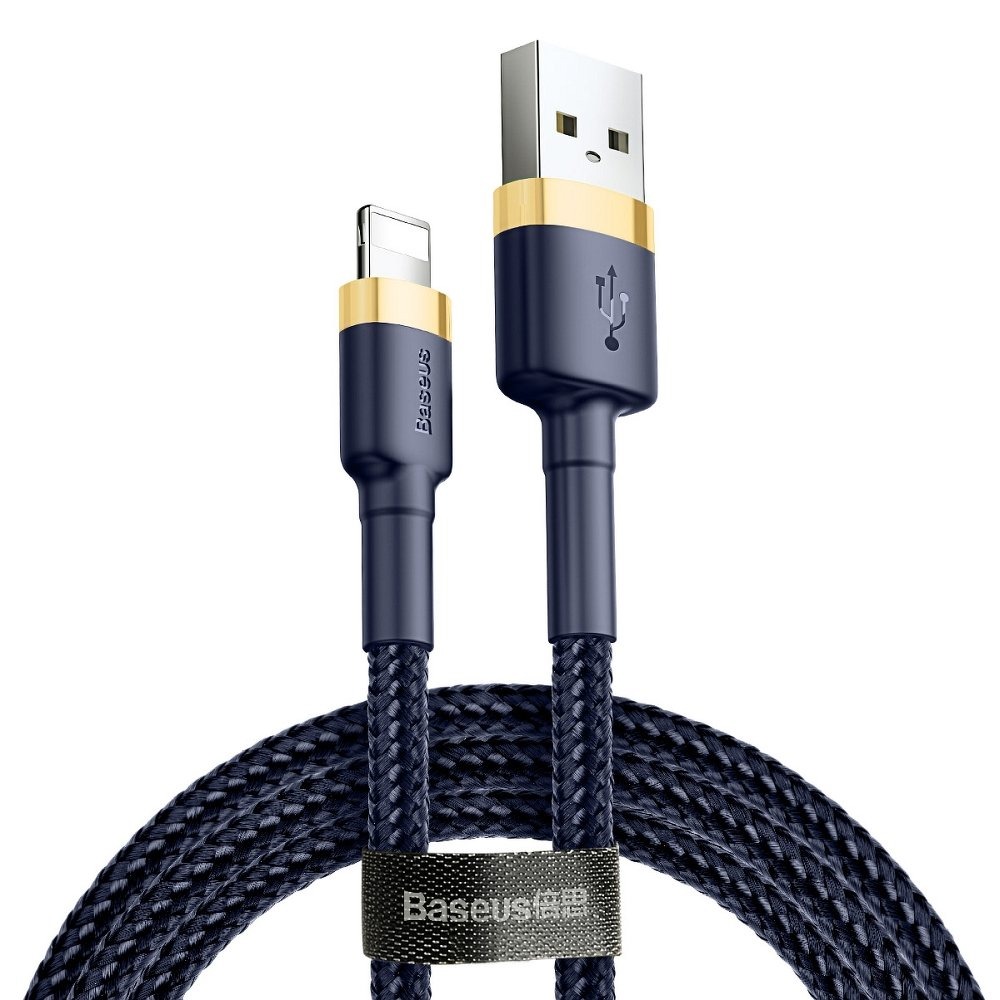 фото Кабель baseus cafule cable 1м blue/gold