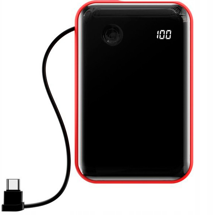 фото Внешний аккумулятор baseus mini s digital display type-c 10000 мач red