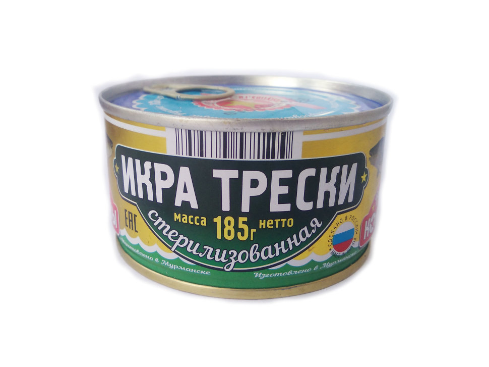 фото Икра трески вкусные консервы стерилизованная 185 г