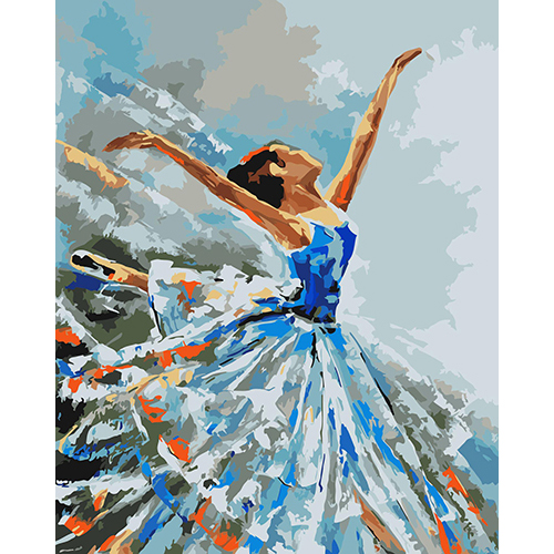 фото Набор для рисования по номерам "балерина", 40x50 см, арт. j001 русская живопись