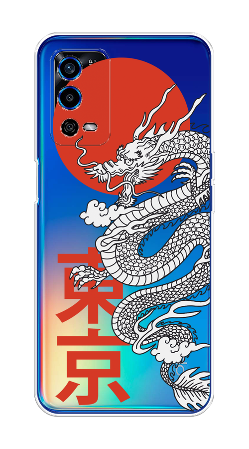 

Чехол на Oppo A55 4G "Китайский дракон", Черный;красный;белый, 259150-1
