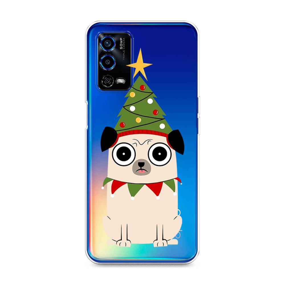 

Чехол для Oppo A55 4G "Собачка с ёлочкой", Бежевый;красный;зеленый, 259150-1