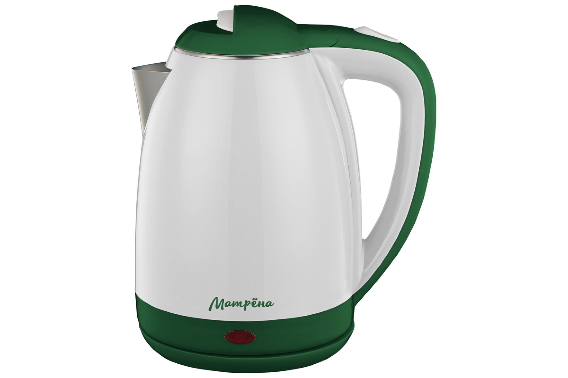 Чайник электрический Матрёна MA-122 1.8 л белый, зеленый фен nobrand fent g 1500 вт зеленый