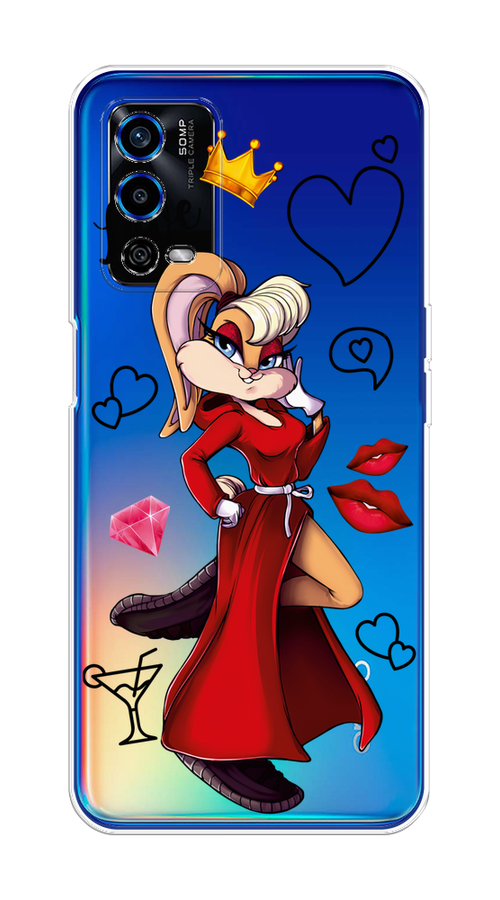 

Чехол на Oppo A55 4G "Rich Lola Bunny", Красный;бежевый;оранжевый, 259150-6