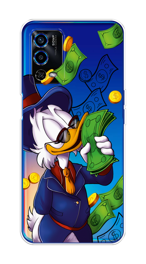 

Чехол на Oppo A55 4G "Scrooge McDuck with Money", Синий;зеленый;белый, 259150-6