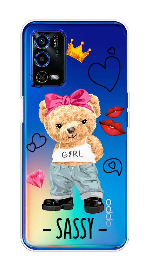 

Чехол на Oppo A55 4G "Sugar Mommy", Голубой;белый;розовый, 259150-6
