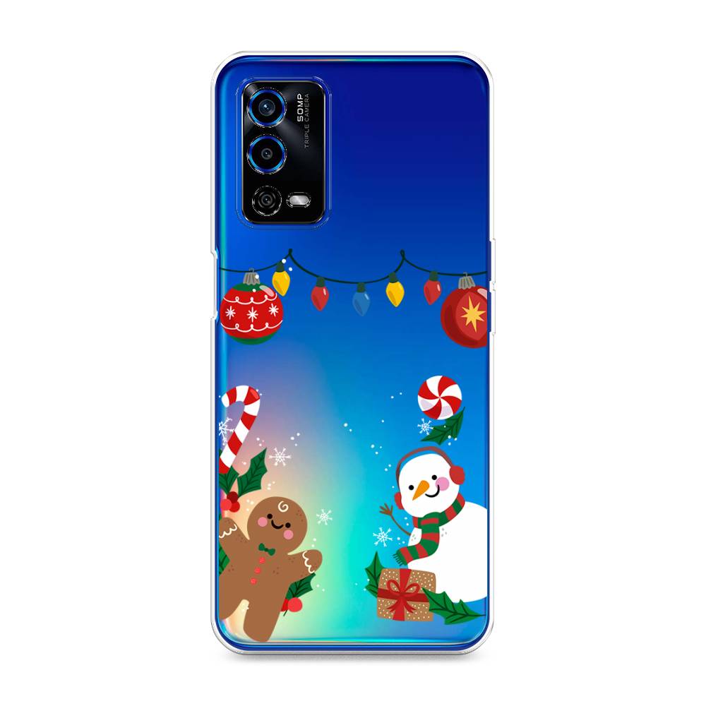 

Чехол для Oppo A55 4G "Новогоднее настроение", Коричневый;красный;зеленый, 259150-5