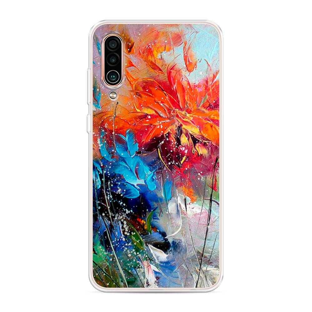 

Чехол на Meizu 16Xs "Абстрактные цветы", Оранжевый;синий, 73450-4