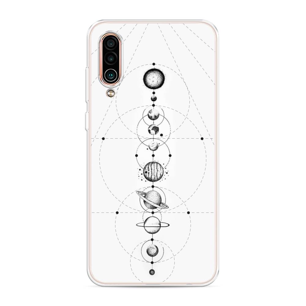 

Чехол на Meizu 16Xs "Парад планет", Серый, 73450-2