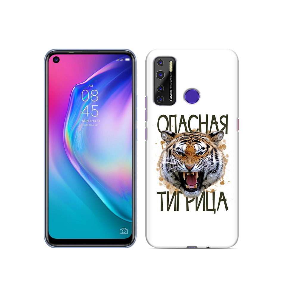 

Чехол MyPads Tocco для Tecno Camon 15 опасная тигрица, Прозрачный, Tocco