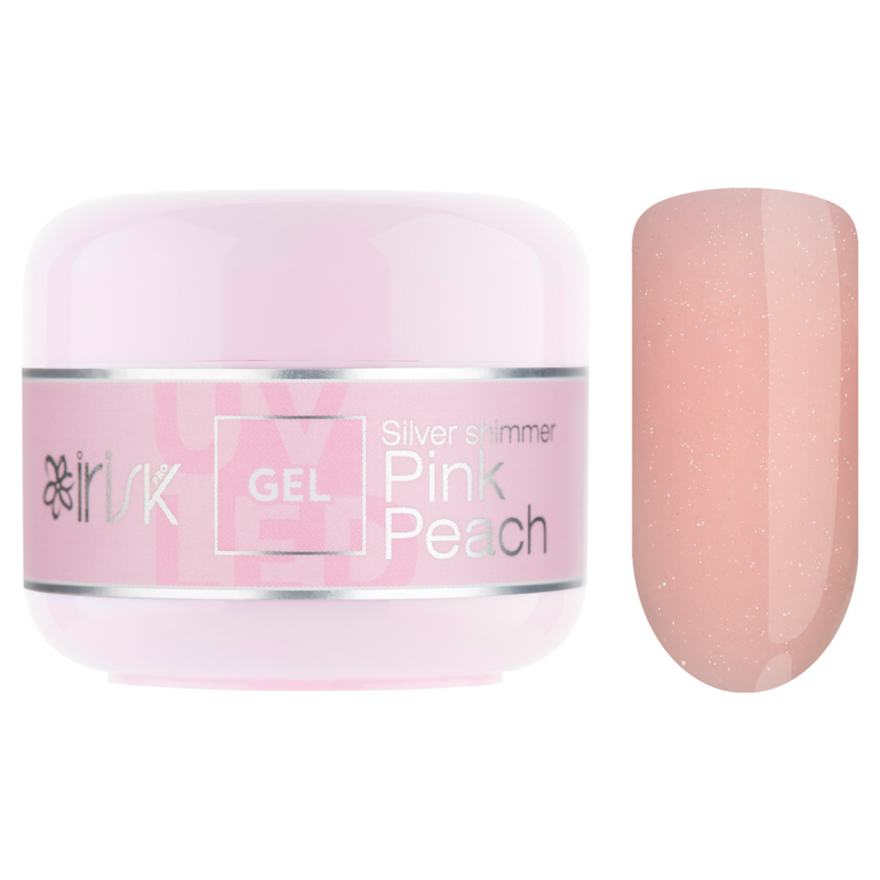 

Гель ABC Limited collection 15 Pink Peach Silver shimmer, 15мл