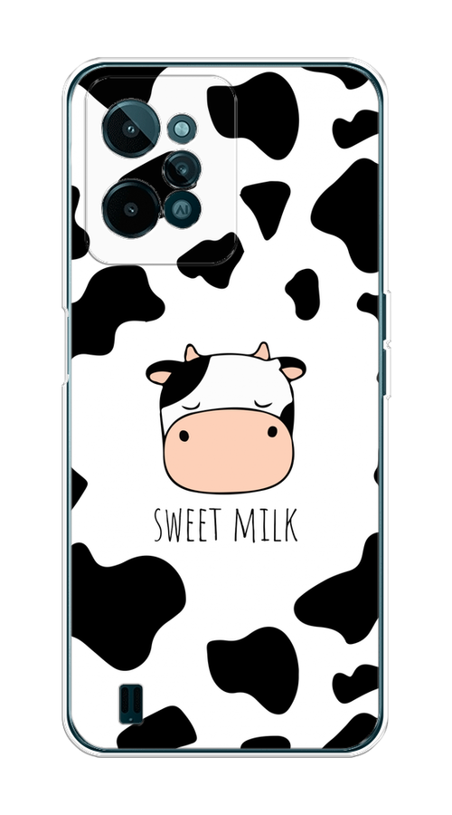 

Чехол на Realme C31 "Sweet milk", Розовый;белый;черный, 259350-1